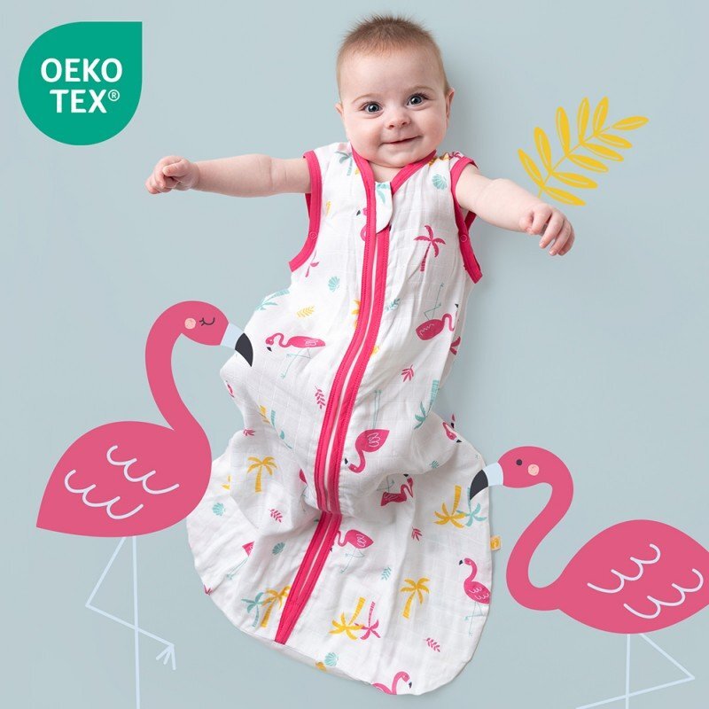 Slumbersac Sac de dormit Bamboo Flamingo 70 cm 0.5 Tog