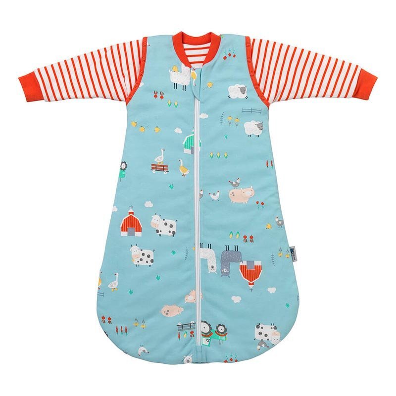 Slumbersac Sac de dormit cu maneca lunga detasabila Farmyard 80 cm 2.5 Tog