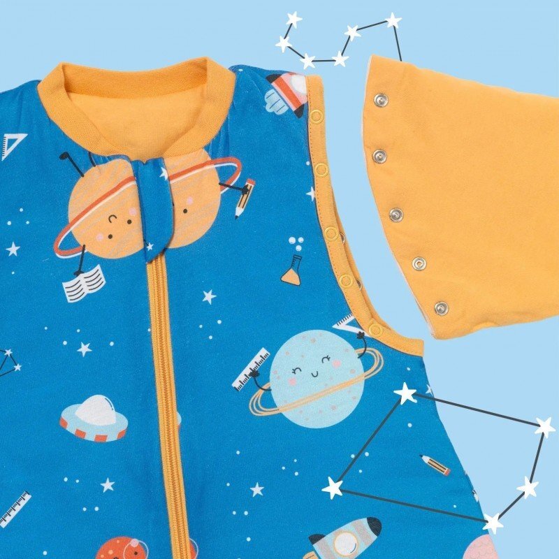 Slumbersac Sac de dormit cu maneca lunga detasabila Space 80 cm 1.0 Tog