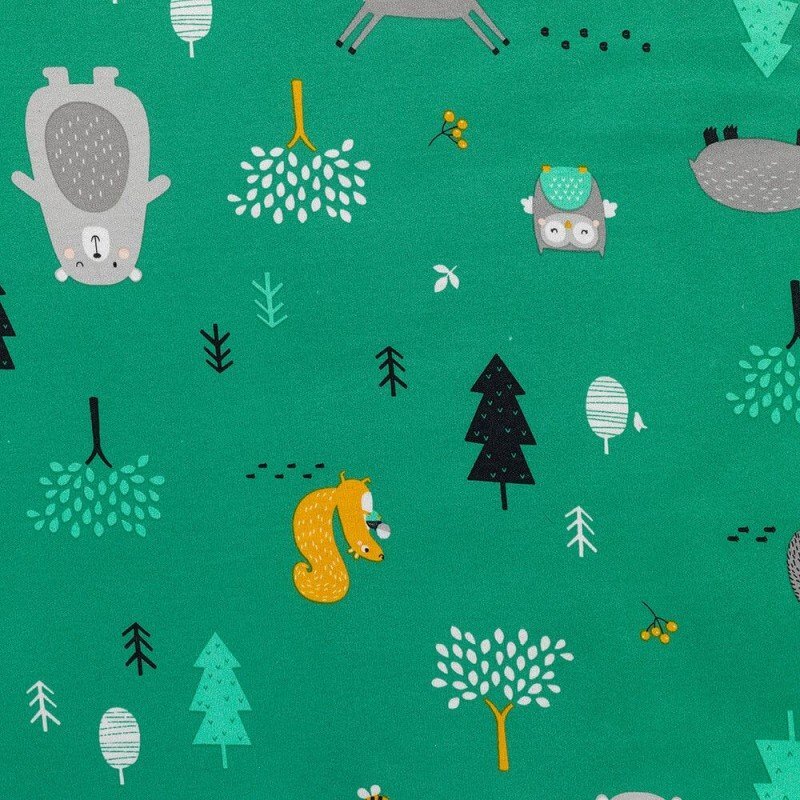 Slumbersac Sac de dormit cu maneca lunga detasabila Woodland Animals 110 cm 2.5 Tog
