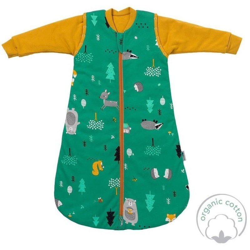 Slumbersac Sac de dormit cu maneca lunga detasabila Woodland Animals 80 cm 2.5 Tog