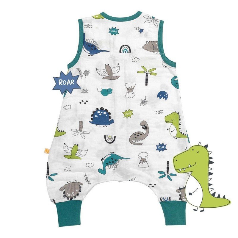 Slumbersac Sac de dormit cu picioruse Bamboo Dinosaur 80 cm 0.5 Tog
