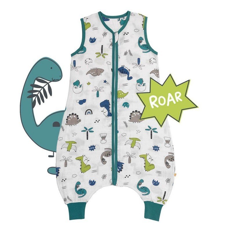 Slumbersac Sac de dormit cu picioruse Bamboo Dinosaur 90 cm 0.5 Tog