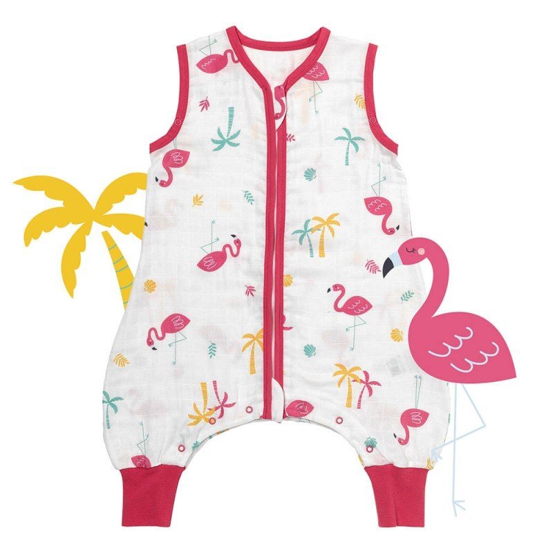 Slumbersac Sac de dormit cu picioruse Bamboo Flamingo 80 cm 0.5 Tog