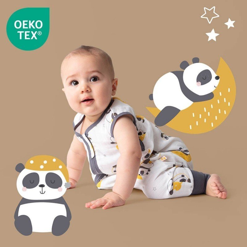 Slumbersac Sac de dormit cu picioruse Bamboo Panda 100 cm 0.5 Tog