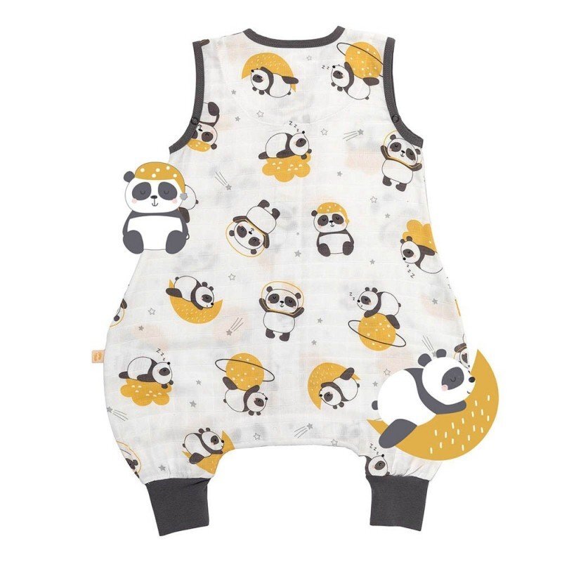 Slumbersac Sac de dormit cu picioruse Bamboo Panda 100 cm 0.5 Tog