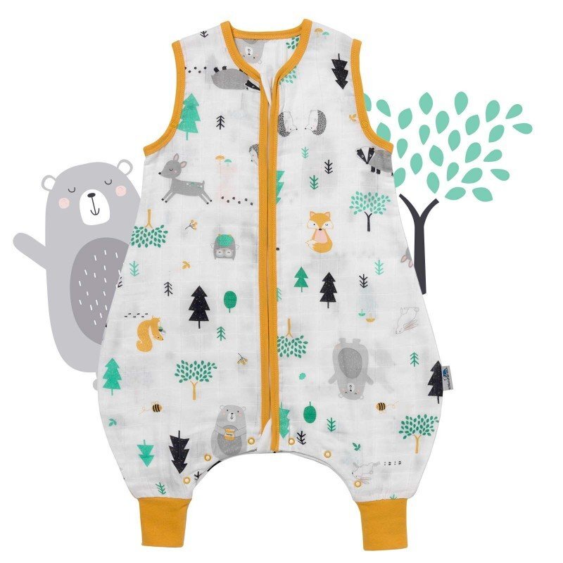 Slumbersac Sac de dormit cu picioruse Bamboo Woodland Animals 70 cm 0.5 Tog