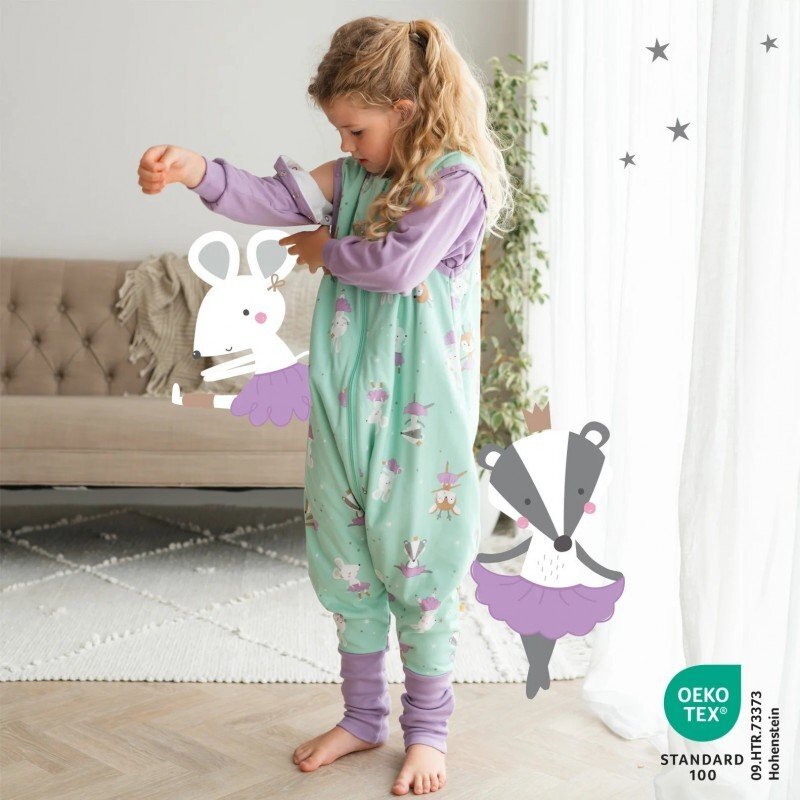 Slumbersac Sac de dormit cu picioruse si maneca lunga detasabila Ballerina 110 cm + manseta 1.0 Tog
