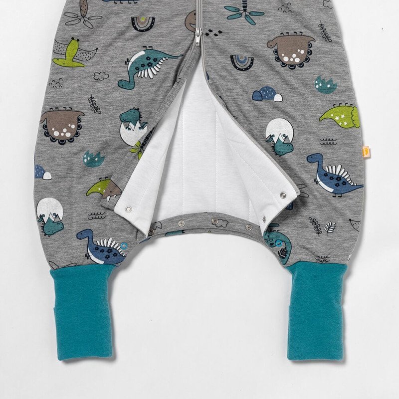 Slumbersac Sac de dormit cu picioruse si maneca lunga detasabila Dinosaur 120 cm + manseta 2.5 Tog