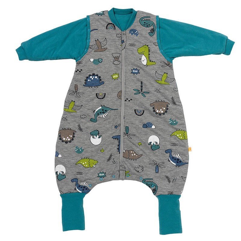 Slumbersac Sac de dormit cu picioruse si maneca lunga detasabila Dinosaur 60 cm + manseta 2.5 Tog
