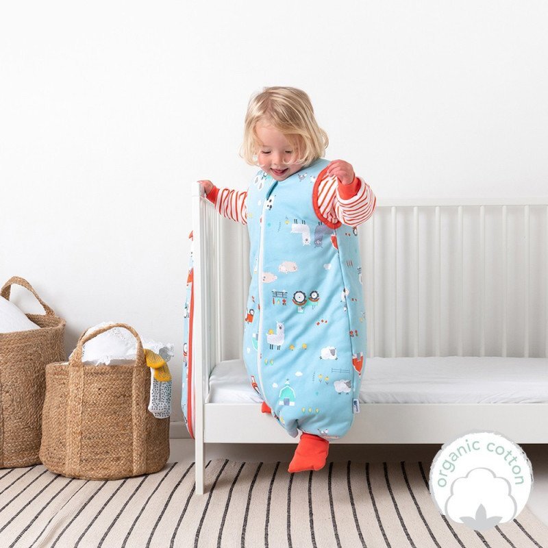 Slumbersac Sac de dormit cu picioruse si maneca lunga detasabila Farmyard 130 cm + manseta 2.5 Tog