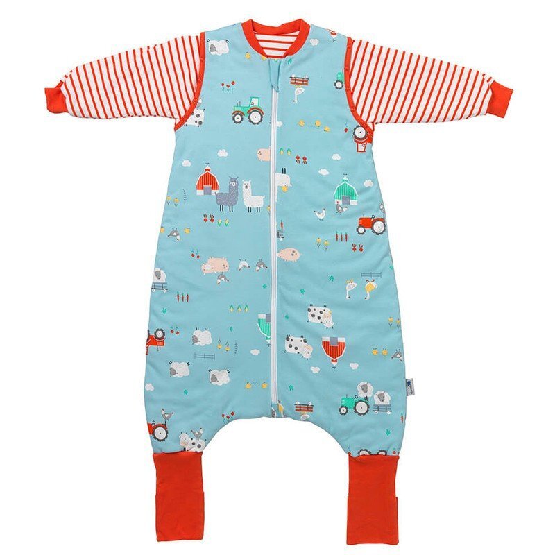 Slumbersac Sac de dormit cu picioruse si maneca lunga detasabila Farmyard 130 cm + manseta 2.5 Tog