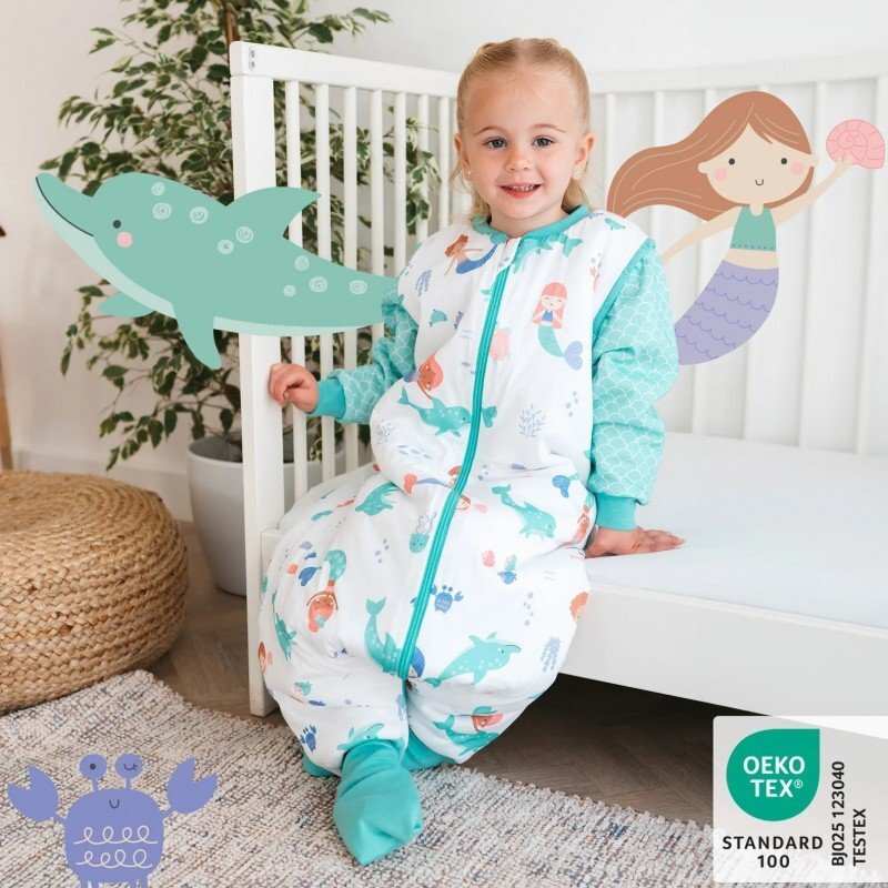 Slumbersac Sac de dormit cu picioruse si maneca lunga detasabila Mermaid 100 cm + manseta 2.5 Tog