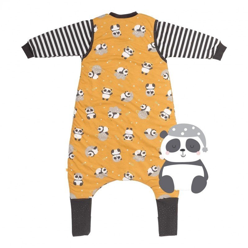 Slumbersac Sac de dormit cu picioruse si maneca lunga detasabila Panda 60 cm + manseta 2.5 Tog