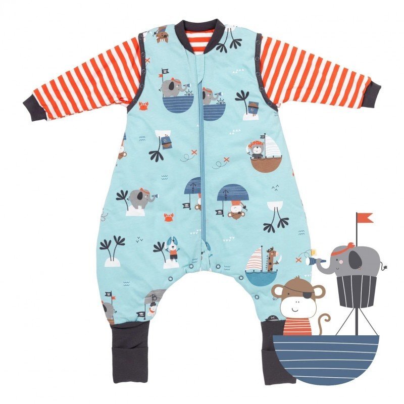 Slumbersac Sac de dormit cu picioruse si maneca lunga detasabila Pirate 130 cm + manseta 1.0 Tog