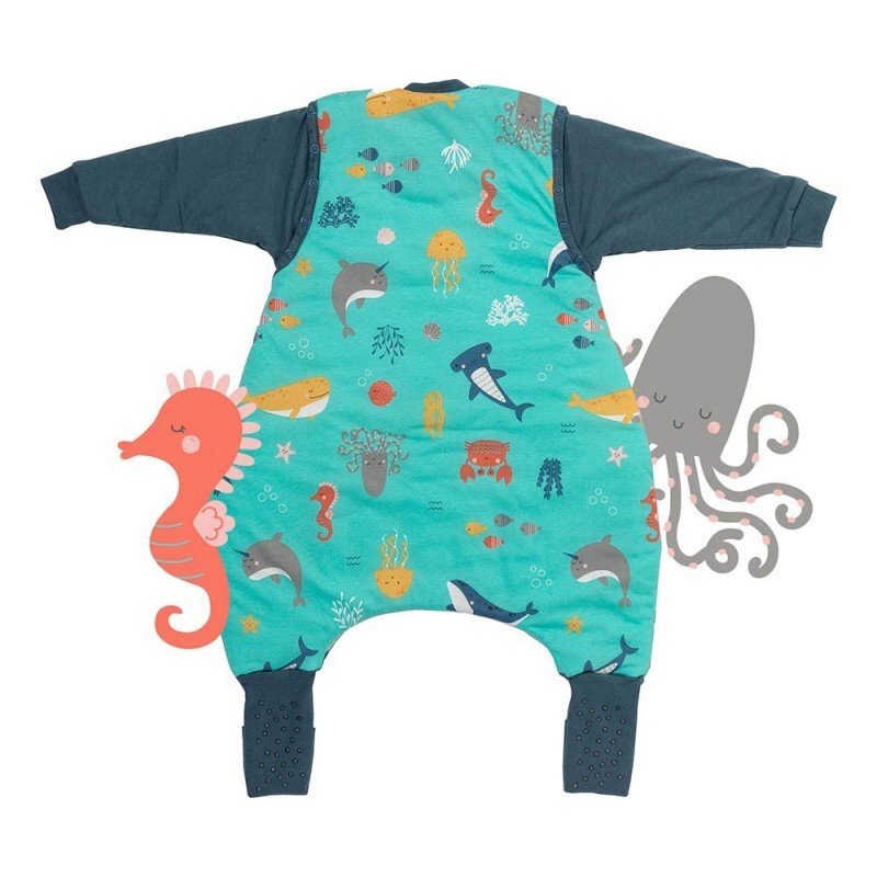Slumbersac Sac de dormit cu picioruse si maneca lunga detasabila Under the Sea 70 cm + manseta 2.5 Tog