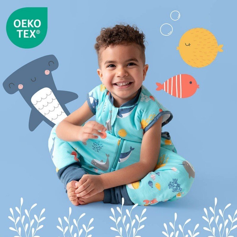Slumbersac Sac de dormit cu picioruse si maneca lunga detasabila Under the Sea 70 cm + manseta 2.5 Tog