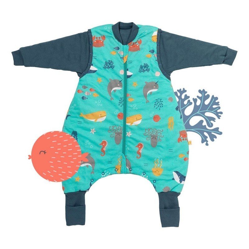 Slumbersac Sac de dormit cu picioruse si maneca lunga detasabila Under the Sea 70 cm + manseta 2.5 Tog