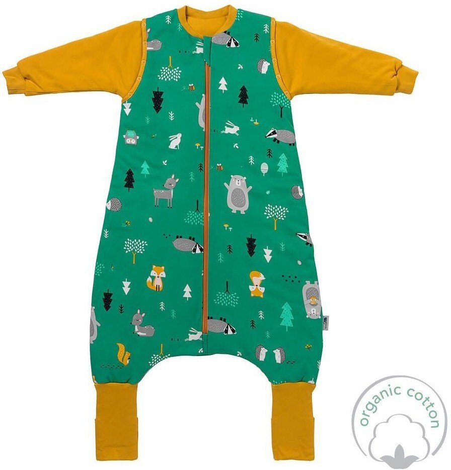 Slumbersac Sac de dormit cu picioruse si maneca lunga detasabila Woodland Animals 100 cm + manseta 2.5 Tog