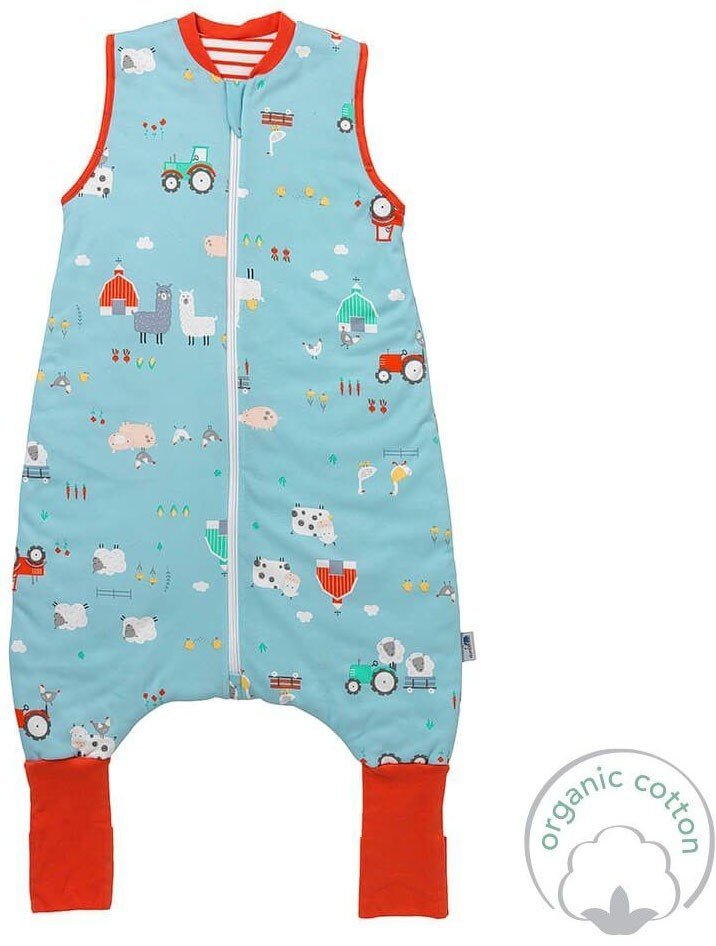 Slumbersac Sac de dormit cu picioruse si talpa antiderapanta Farmyard 90 cm + manseta 1.0 Tog