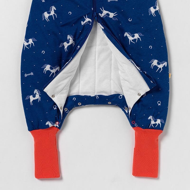 Slumbersac Sac de dormit cu picioruse si talpa antiderapanta Horses 110 cm + manseta 1.0 Tog