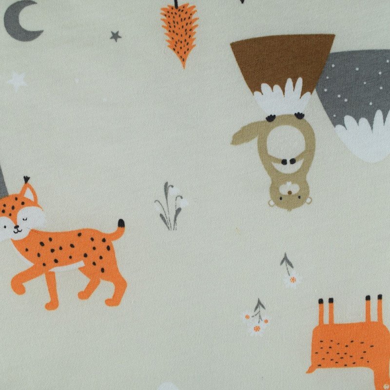 Slumbersac Sac de dormit cu picioruse si talpa antiderapanta Mountain Animals 90 cm + manseta 1.0 Tog