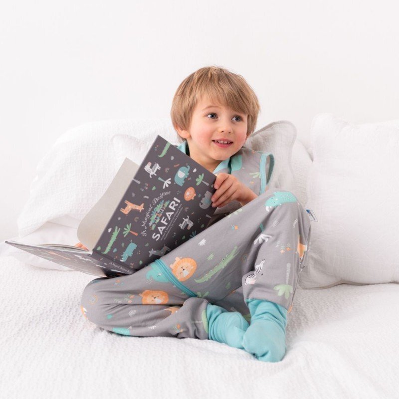 Slumbersac Sac de dormit cu picioruse si talpa antiderapanta Safari 120 cm + manseta 1.0 Tog