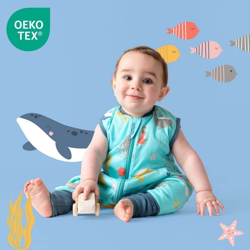 Slumbersac Sac de dormit cu picioruse si talpa antiderapanta Under the Sea 70 cm + manseta 1.0 Tog
