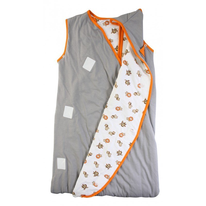 Slumbersac Sac de dormit multifunctional Grey Orange Zoo Animal Travel 0-3 luni