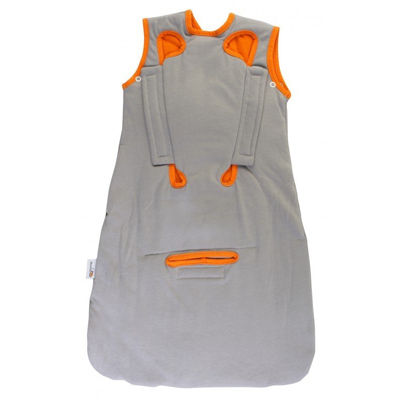 Slumbersac Sac de dormit multifunctional Grey Orange Zoo Animal Travel 0-3 luni