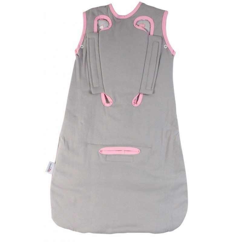 Slumbersac Sac de dormit multifunctional Grey Pink Elephant Travel 6-18 luni