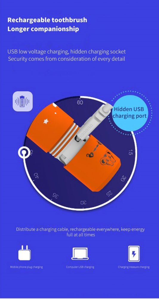 SMART TabbyBoo Periuta de dinti electrica Dr Oly V34 orange
