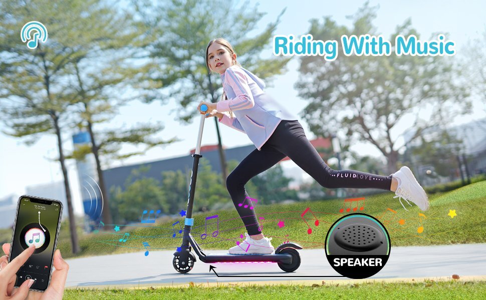 SMART TabbyBoo Trotineta electrica pentru copii originala GentleKids PRO NegruAlbastru calitate superioara 2 roti de 5.5 inch 10 kmh