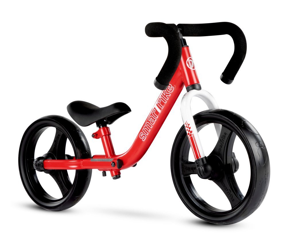 SMART TRIKE Bicicleta copii fara pedale Balance Bike Folding SmarTrike Red pliabila de la 2 ani roti din cauciuc EVA scaun si ghidon ajustabile pe inaltime manere din material moale