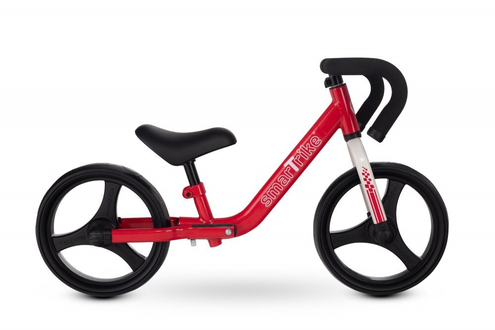 SMART TRIKE Bicicleta copii fara pedale Balance Bike Folding SmarTrike Red pliabila de la 2 ani roti din cauciuc EVA scaun si ghidon ajustabile pe inaltime manere din material moale
