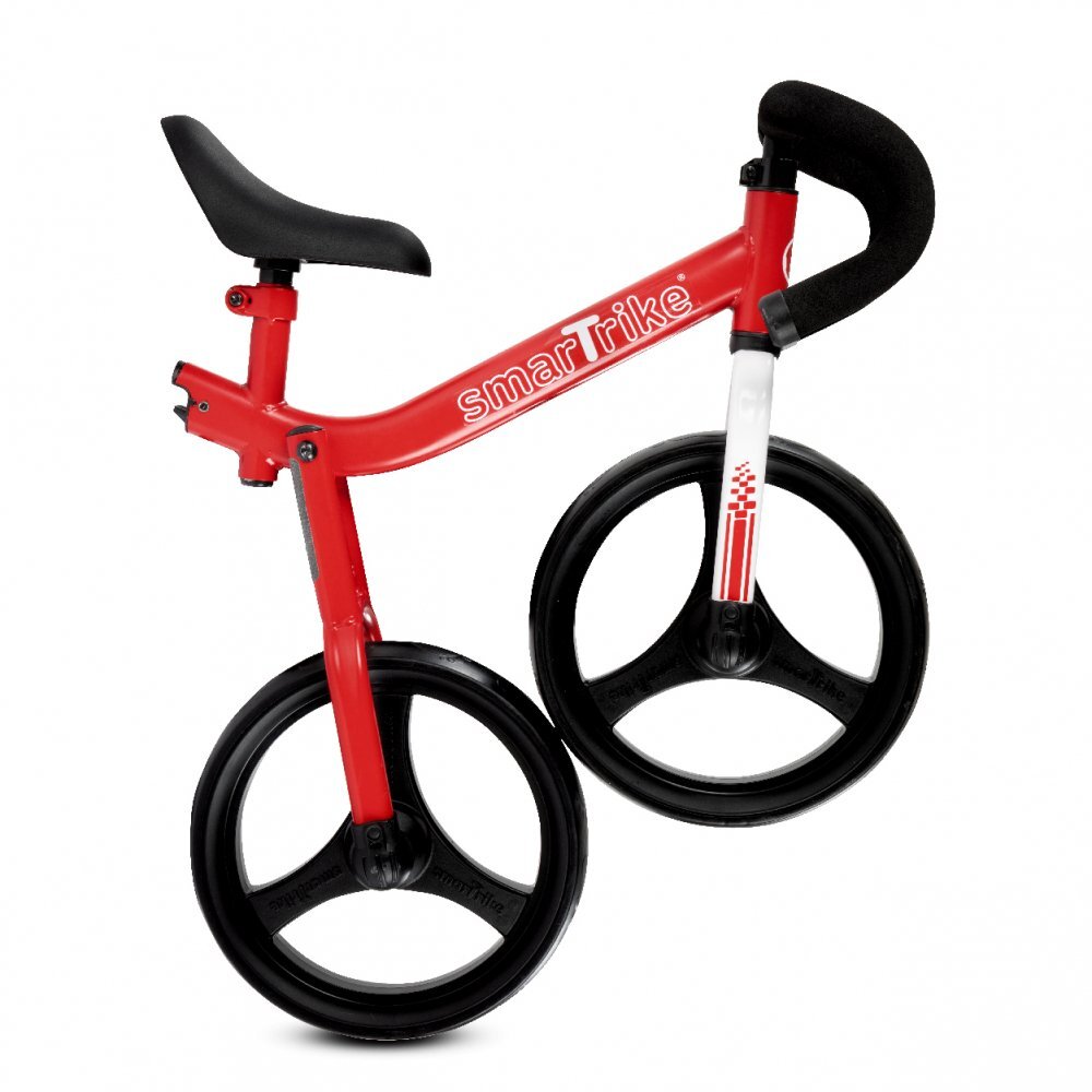 SMART TRIKE Bicicleta copii fara pedale Balance Bike Folding SmarTrike Red pliabila de la 2 ani roti din cauciuc EVA scaun si ghidon ajustabile pe inaltime manere din material moale
