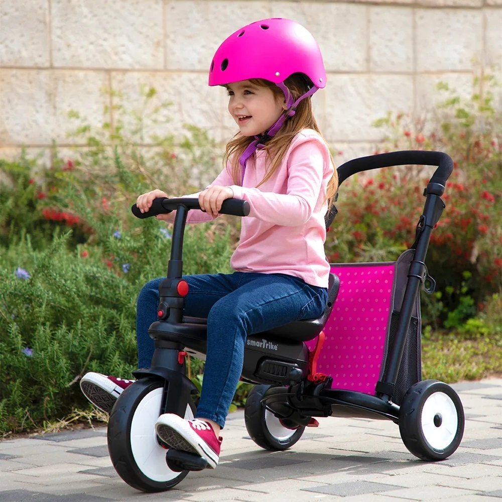 SMART TRIKE Tricicleta pentru copii 7 in 1 STR5 Butterfly pliabila dotata cu frana scaun rabatabil sistem patentat Touch Steering si cu certificare de carucior varsta 9 luni+