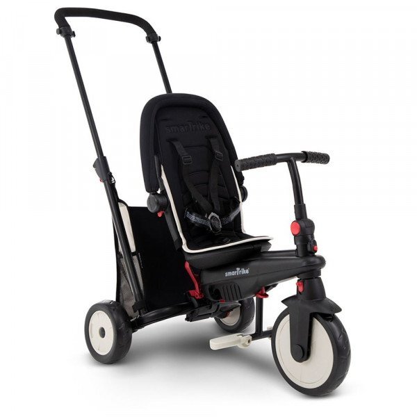 SMART TRIKE Tricicleta pentru copii STR3 Negru 6 in 1 ultrapliabila dotata cu frana scaun rabatabil sistem patentat cu tehnologie Touch Steering varsta 10 luni+