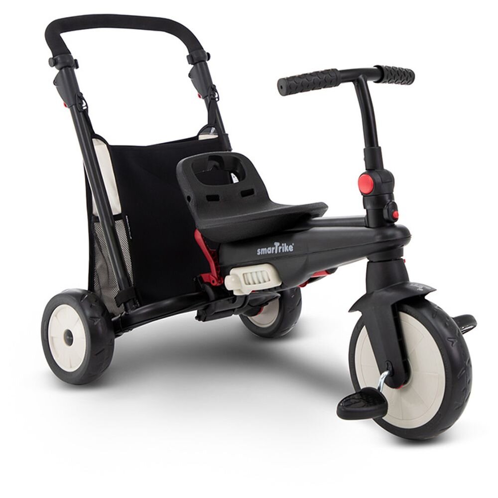 SMART TRIKE Tricicleta pentru copii STR3 Negru 6 in 1 ultrapliabila dotata cu frana scaun rabatabil sistem patentat cu tehnologie Touch Steering varsta 10 luni+