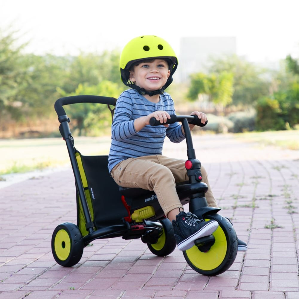 SMART TRIKE Tricicleta pentru copii STR3 Verde 6 in 1 ultrapliabila dotata cu frana scaun rabatabil sistem patentat cu tehnologie Touch Steering varsta 10 luni+