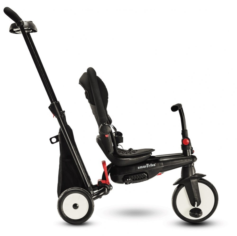 SMART TRIKE Tricicleta pentru copii STR5 BlackWhite 7 in 1 ultrapliabila dotata cu frana scaun rabatabil de la 6 luni sistem patentat cu tehnologie Touch Steering