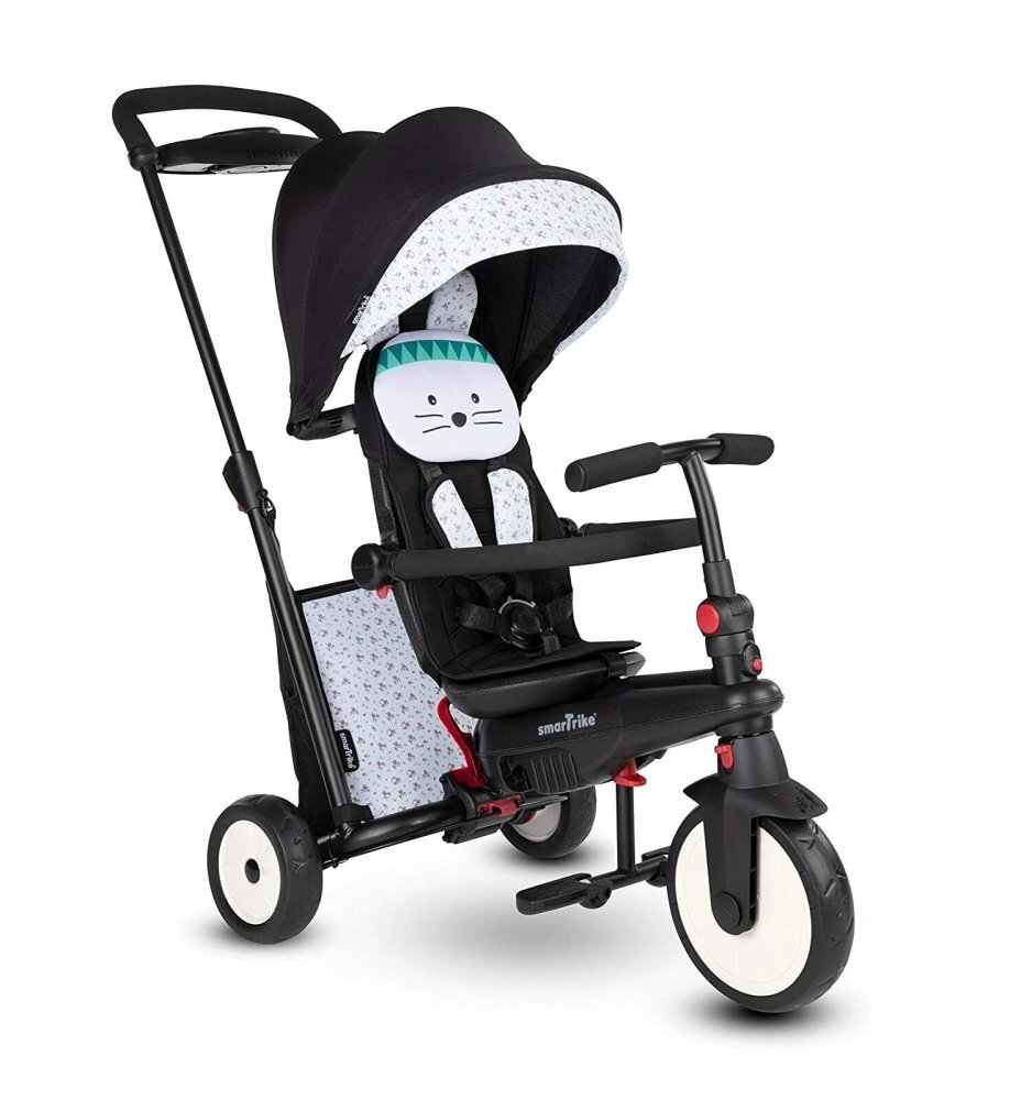 SMART TRIKE Tricicleta pentru copii STR5 Bunny 7 in 1 pliabila dotata cu frana scaun rabatabil sistem patentat Touch Steering si cu certificare de carucior varsta 9 luni+