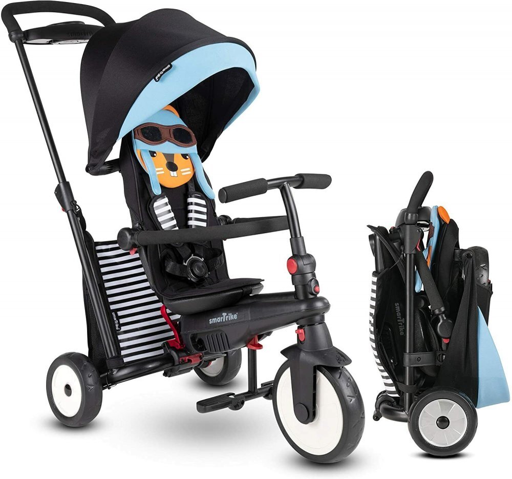 SMART TRIKE Tricicleta pentru copii STR5 Squirrel 7 in 1 pliabila dotata cu frana scaun rabatabil sistem patentat Touch Steering si cu certificare de carucior varsta 9 luni+