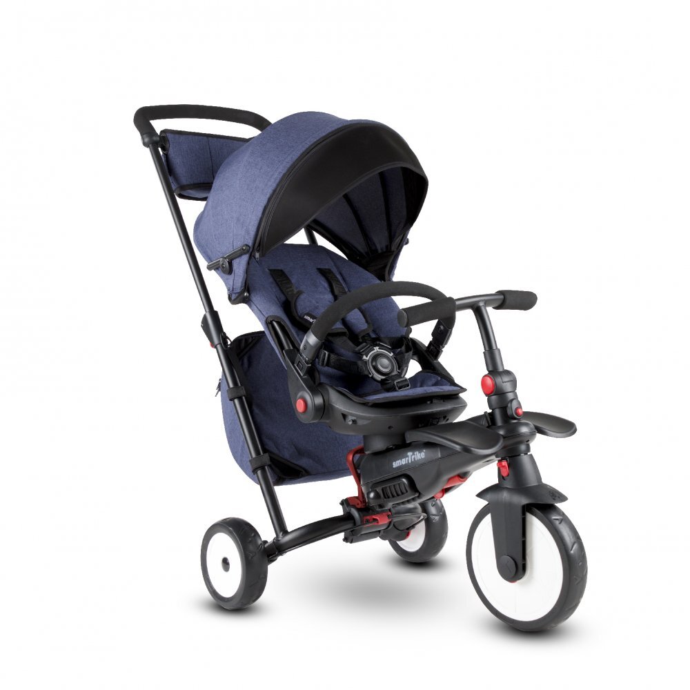 SMART TRIKE Tricicleta pentru copii STR7 Jeans 7 in 1 ultrapliabila spatar reglabil sistem patentat Touch Steering roti din cauciuc cu functie de absorbire a socurilor varsta 6 luni+