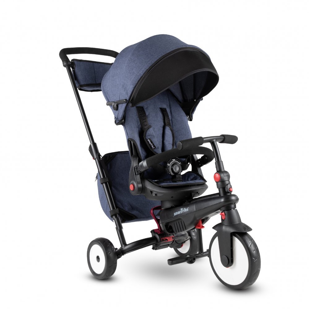 SMART TRIKE Tricicleta pentru copii STR7 Jeans 7 in 1 ultrapliabila spatar reglabil sistem patentat Touch Steering roti din cauciuc cu functie de absorbire a socurilor varsta 6 luni+