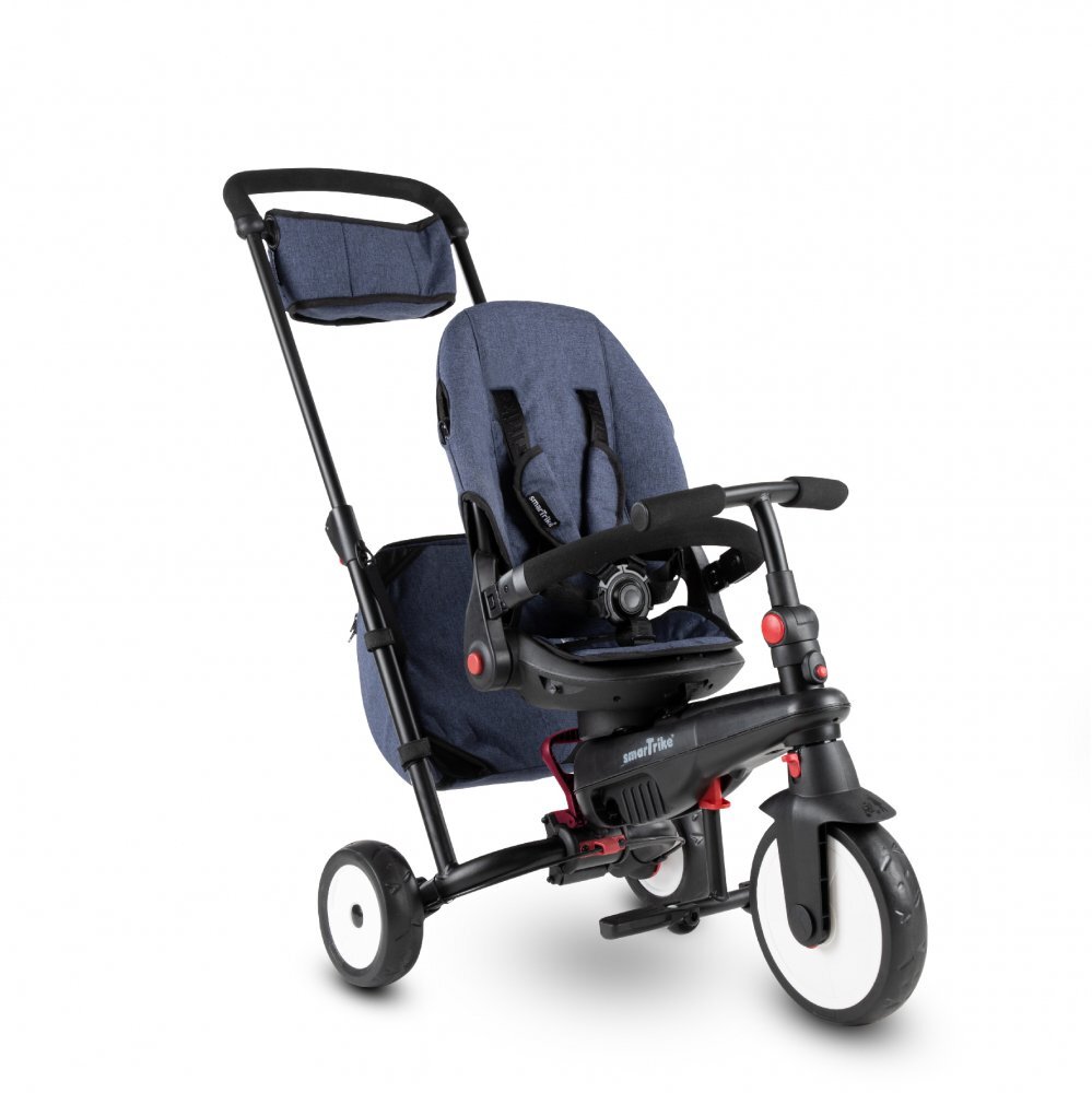 SMART TRIKE Tricicleta pentru copii STR7 Jeans 7 in 1 ultrapliabila spatar reglabil sistem patentat Touch Steering roti din cauciuc cu functie de absorbire a socurilor varsta 6 luni+