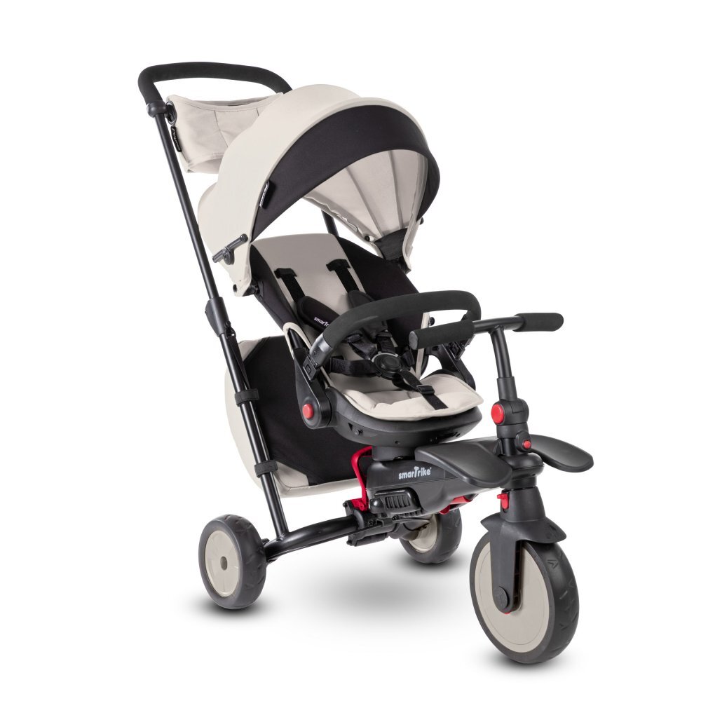 SMART TRIKE Tricicleta pentru copii STR7 Warm Grey 7 in 1 ultrapliabila spatar reglabil sistem patentat Touch Steering roti din cauciuc cu functie de absorbire a socurilor varsta 6 luni+