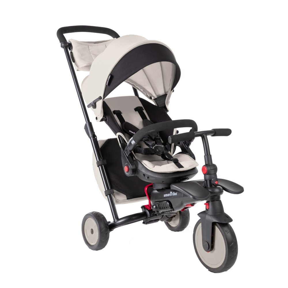 SMART TRIKE Tricicleta pentru copii STR7 Warm Grey 7 in 1 ultrapliabila spatar reglabil sistem patentat Touch Steering roti din cauciuc cu functie de absorbire a socurilor varsta 6 luni+