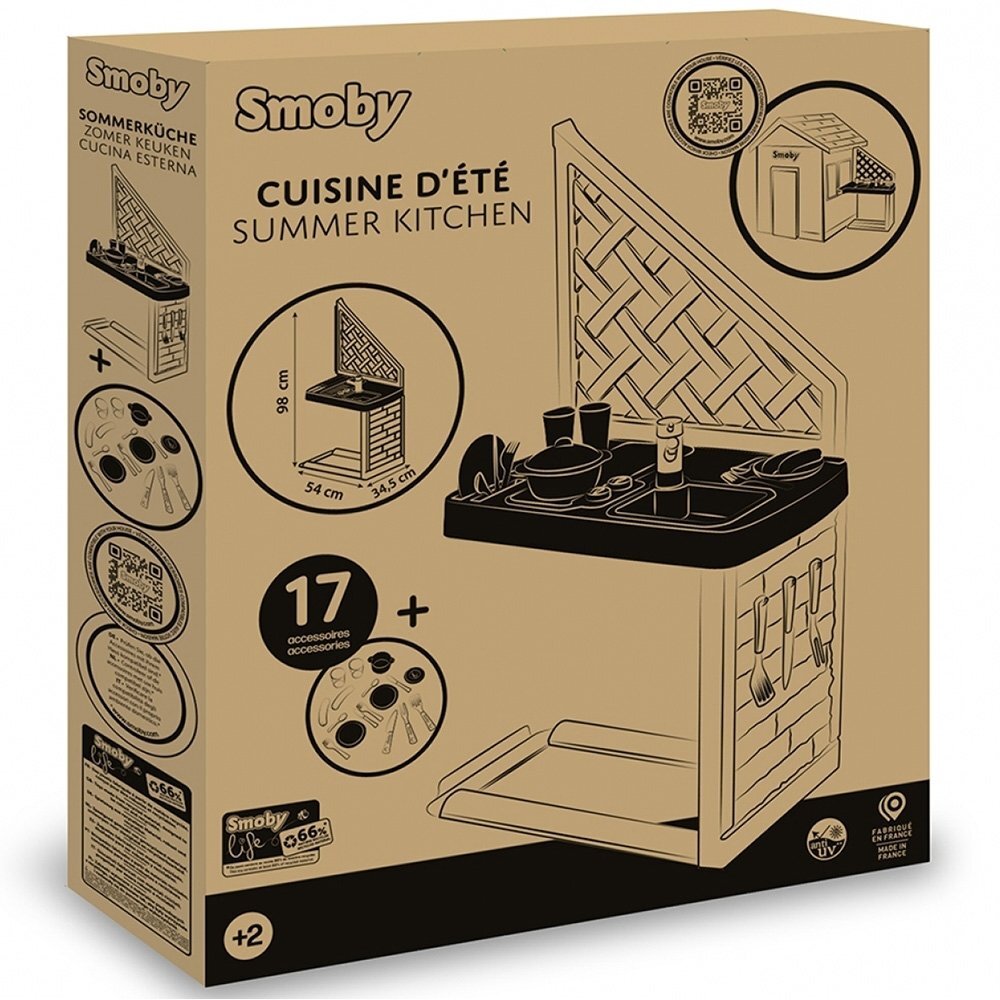 SMOBY Bucatarie Life pentru casuta cu 17 accesorii