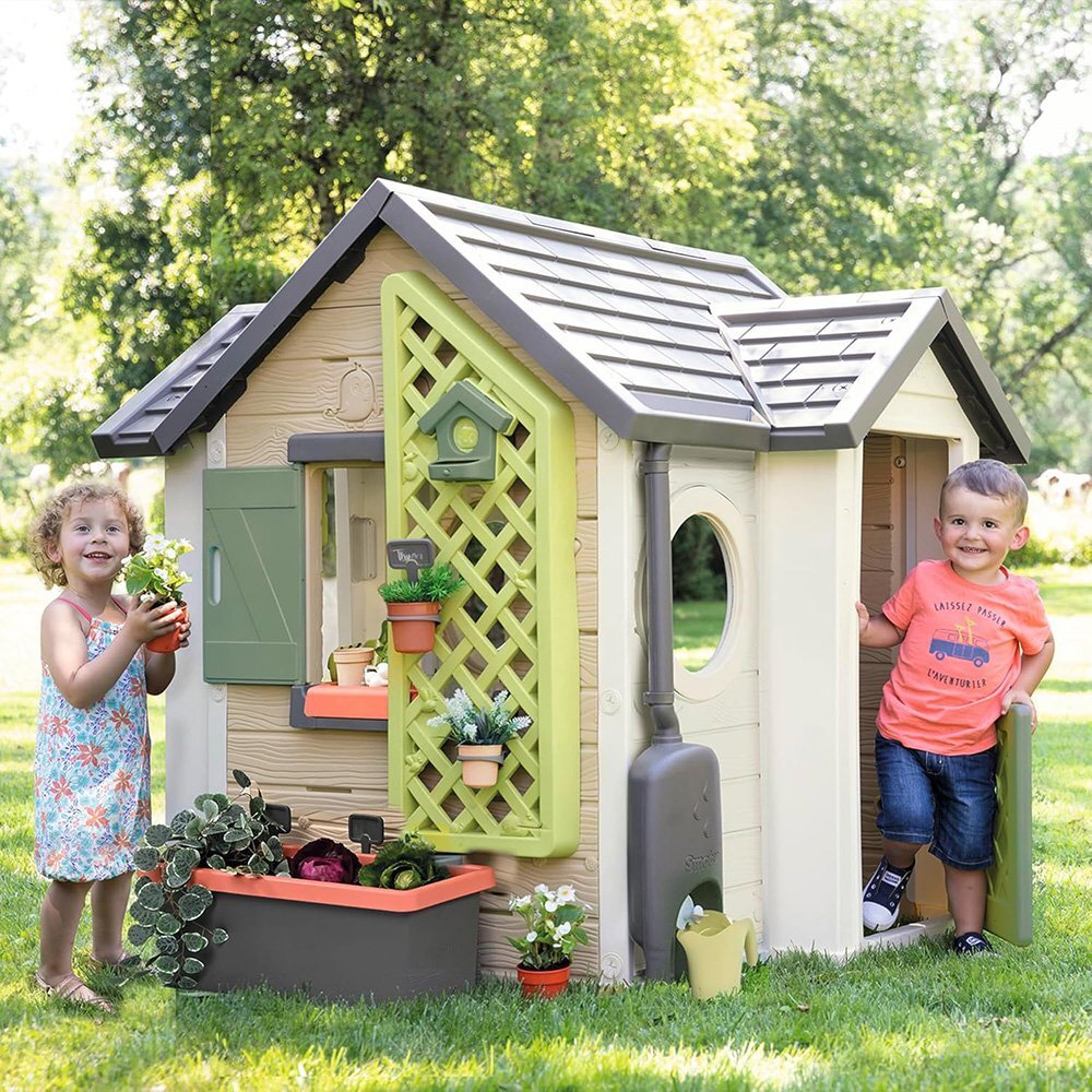 SMOBY Casuta pentru copii Life Garden House cu 21 accesorii